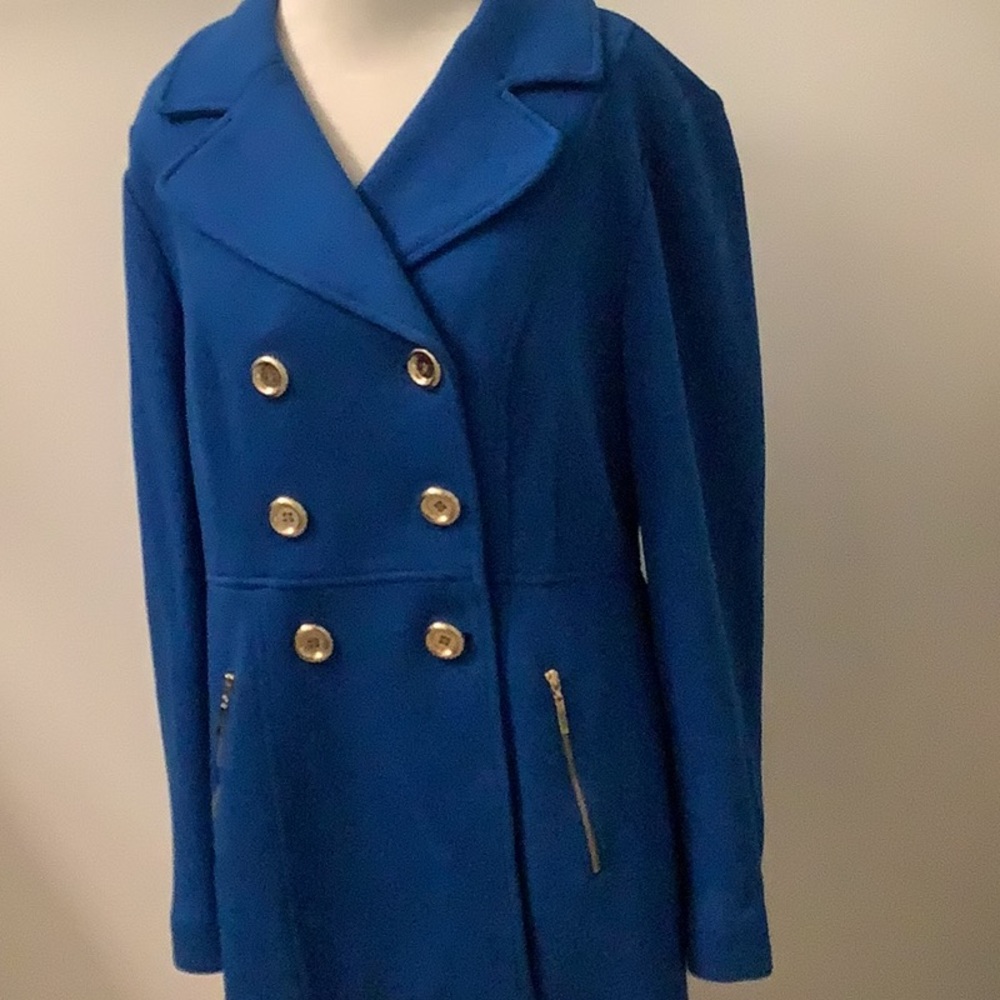 Alfani  Vintage JACKET - Blue - Women’s Size 12 - Double-Breasted - Gold Buttons